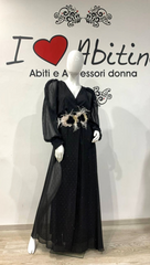 Abito nero bezz maniche lunghe