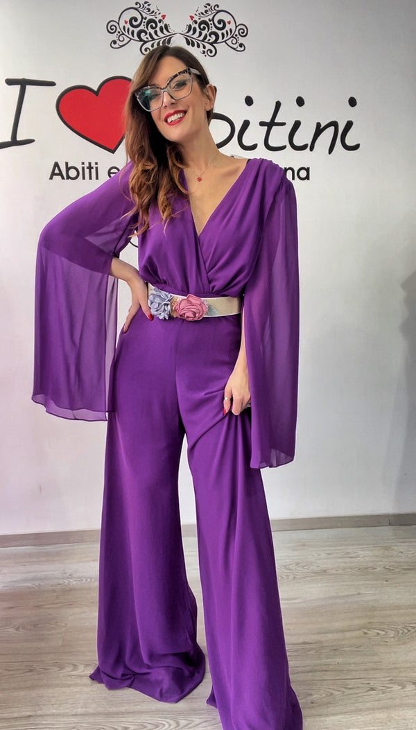 Tuta Bezz manica aperta viola