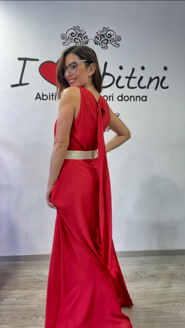 Tuta Bezz rossa sman con cintura