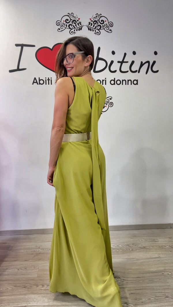 Tuta Bezz lime sman con cintura