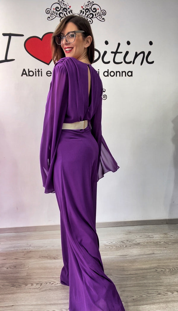 Tuta Bezz manica aperta viola