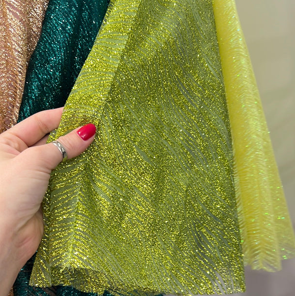 Abito cuore glitter olio corto