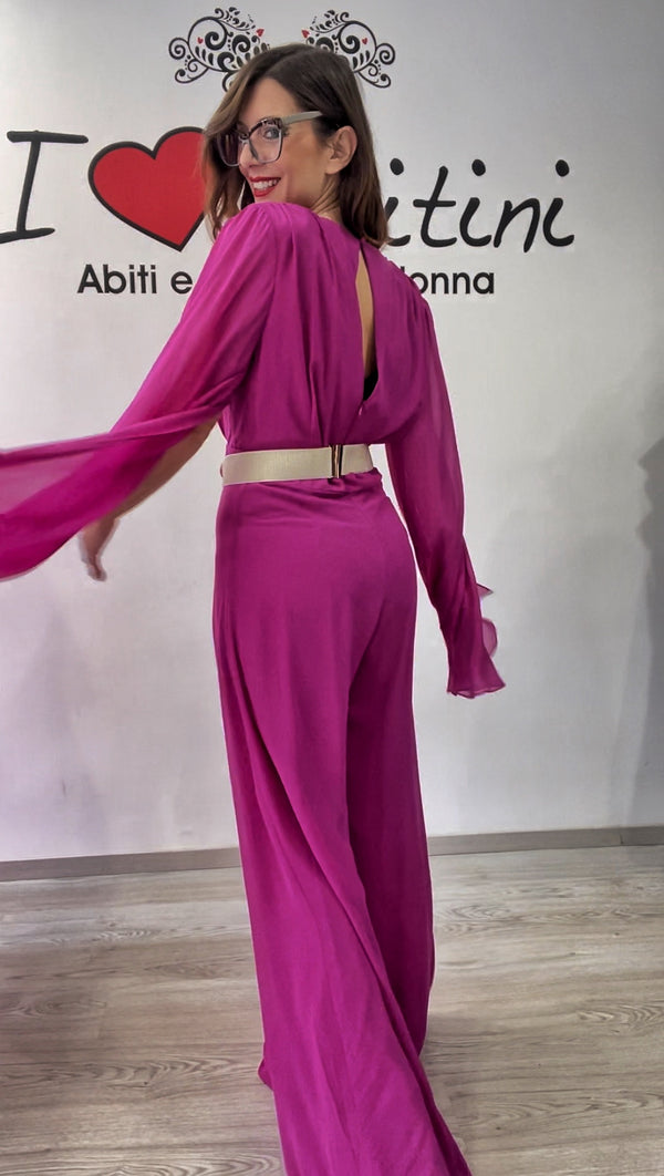 Tuta Bezz manica aperta fucsia
