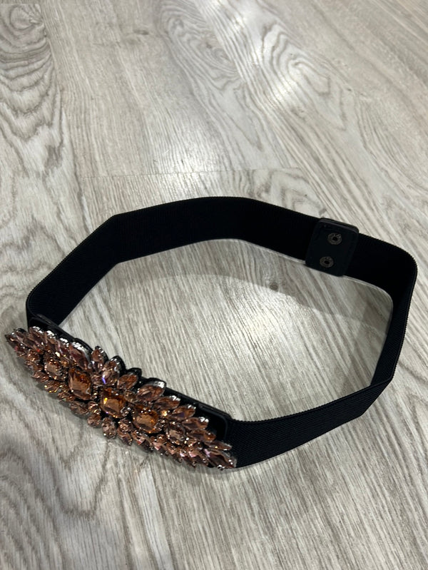 Cintura elastica strass rosata