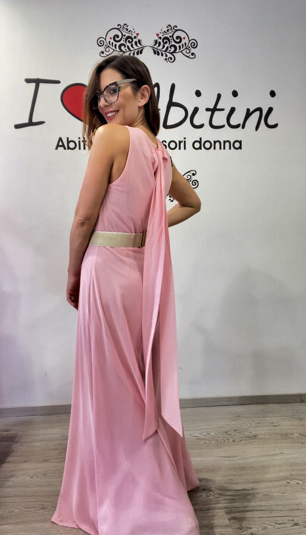 Tuta Bezz rosa smanic con cintura